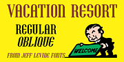 Vacation Resort JNL, a Serif Font by Jeff Levine Fonts (Thumbnail 1 of 5)