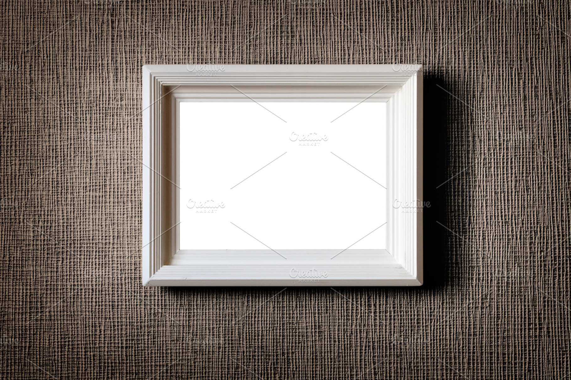 Old wooden picture frame stock photo containing picture and frame