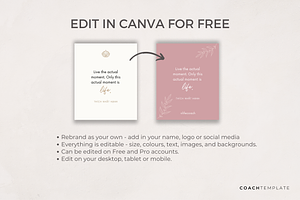 Mindfulness Card Deck Canva Template