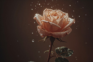 Capturing peach-colored rose, an Illustration by wavebreak