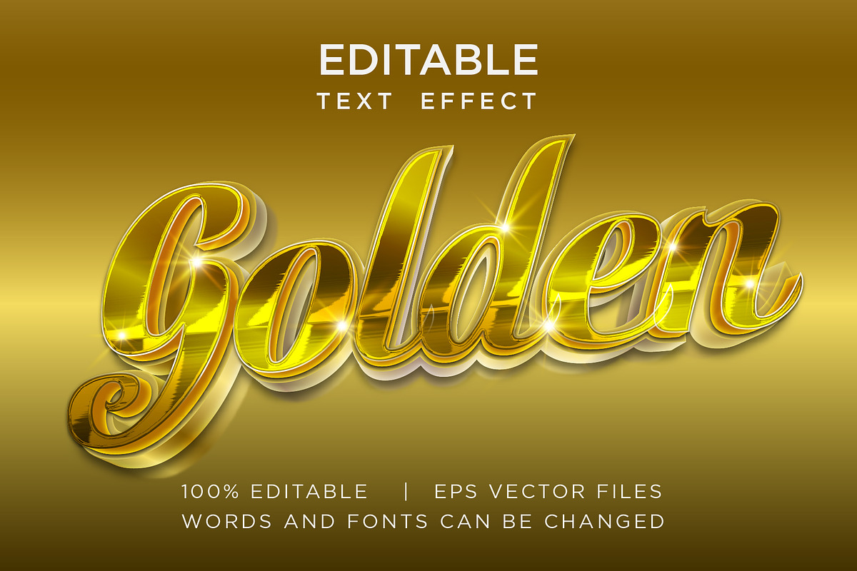 gold editable text effect, a Plug-in Add-On by yokbisayok