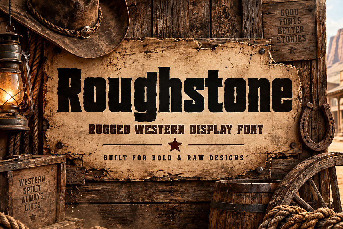 Roughstone, a Slab Serif Font by Wow Magic (Photo 1 of 5)