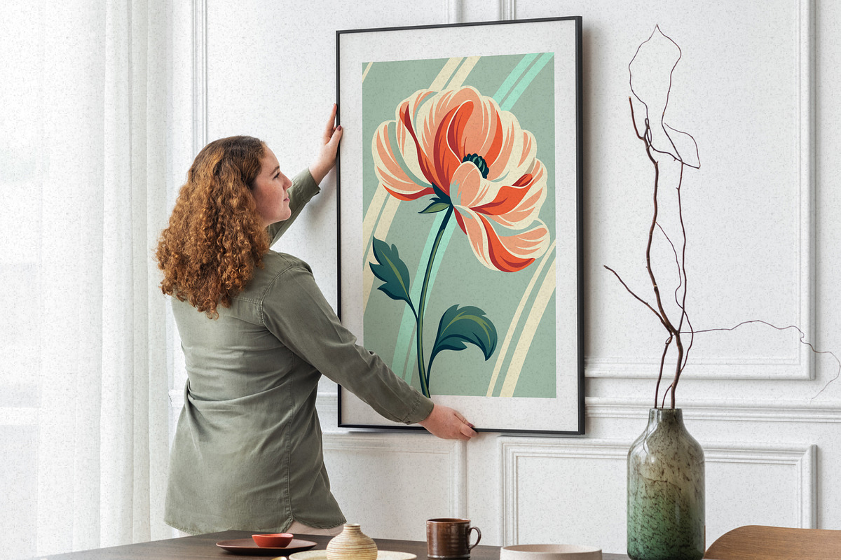 Colorful Modern Maximalist Wall Art, a Wallpaper Graphic by Helospace (Photo 4 of 10)