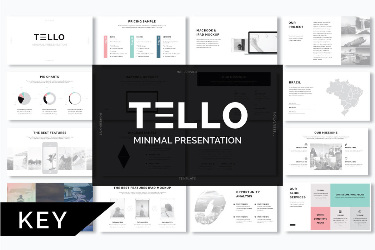 Tello Minimal Keynote Template, a Presentation Template by Rystudio (Photo 1 of 6)