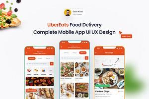 UberEats App UI Kit – Food Delivery, an UI Kit Template by DesignBox