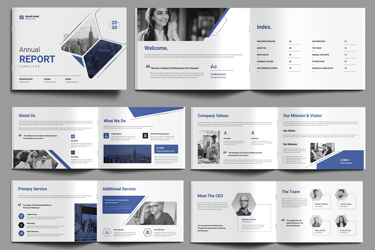Landscape Annual Report Layout | Creative Market