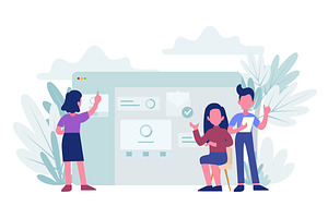 Modern Creative Flat Illustration UI