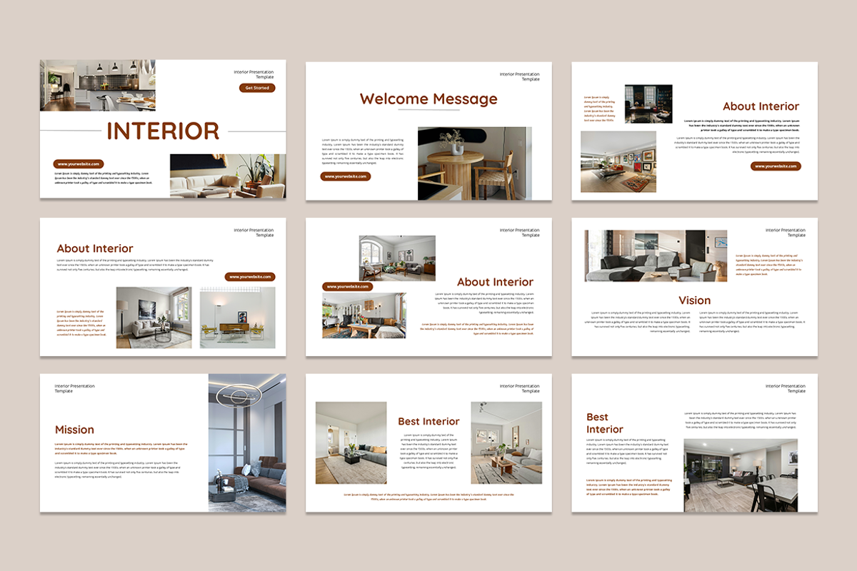 Interior - PowerPoint Template, a Presentation Template by QR Design Studio (Photo 2 of 3)