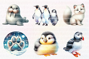 Arctic Animals, Clipart, an Illustration by CreationArt (Thumbnail 4 of 5)
