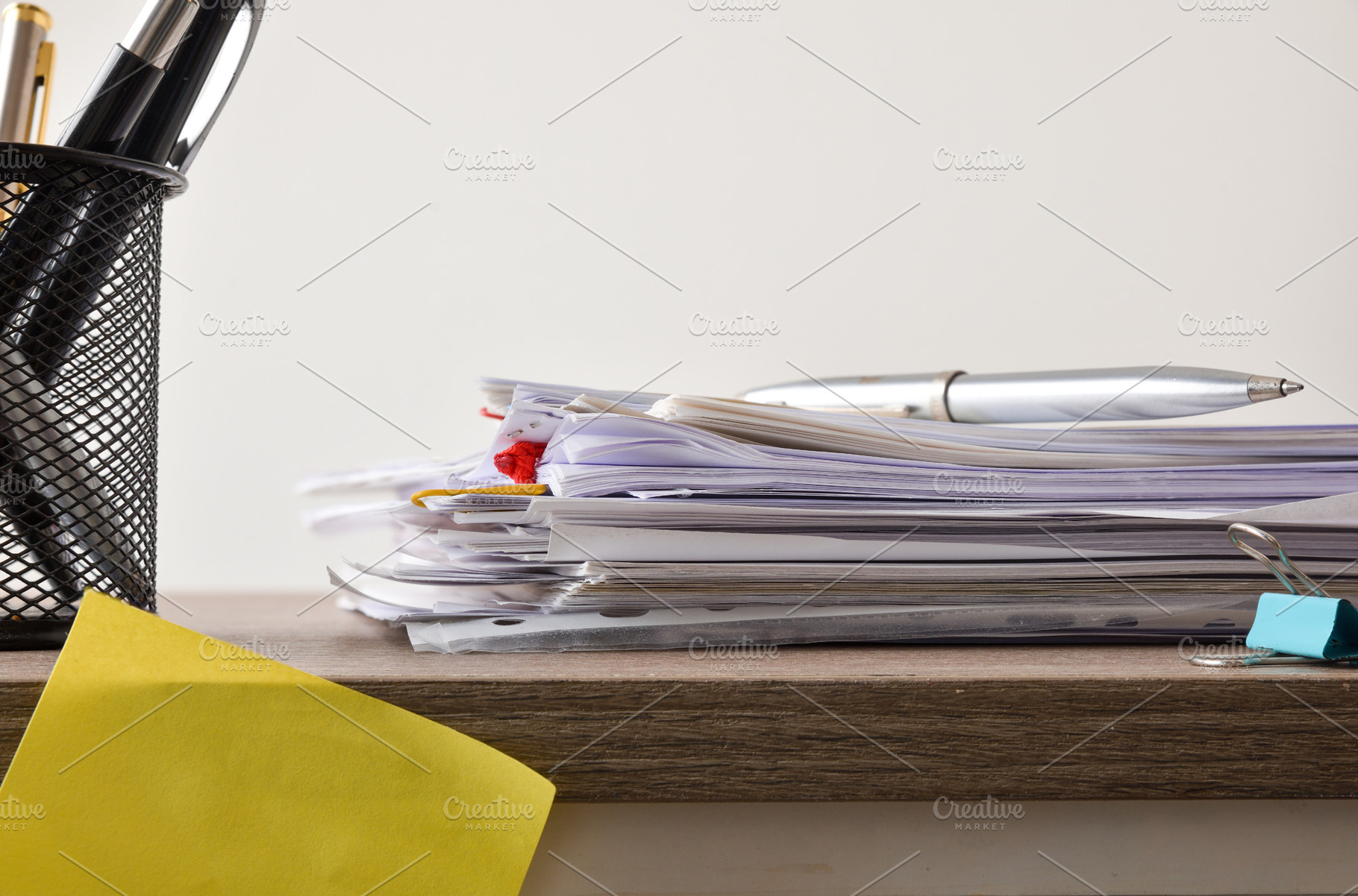 Stacked Office Paperwork and Pen on Desk, a Business Photo by Davizro's Market