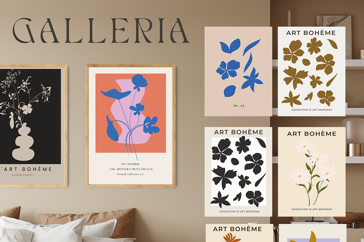 Modern Floral Poster Big Collection, a Texture Illustration by Laras Wonderland (Photo 9 of 27)