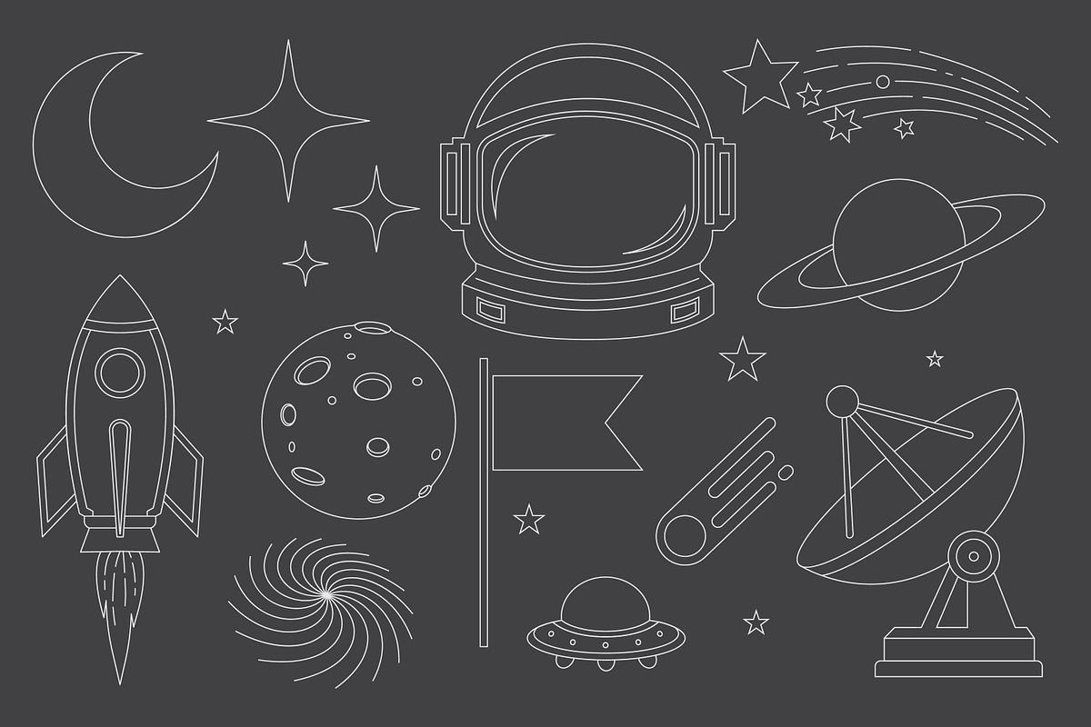 Outline Drawings of Space, an Object Illustration by Saba Vector (Photo 2 of 3)