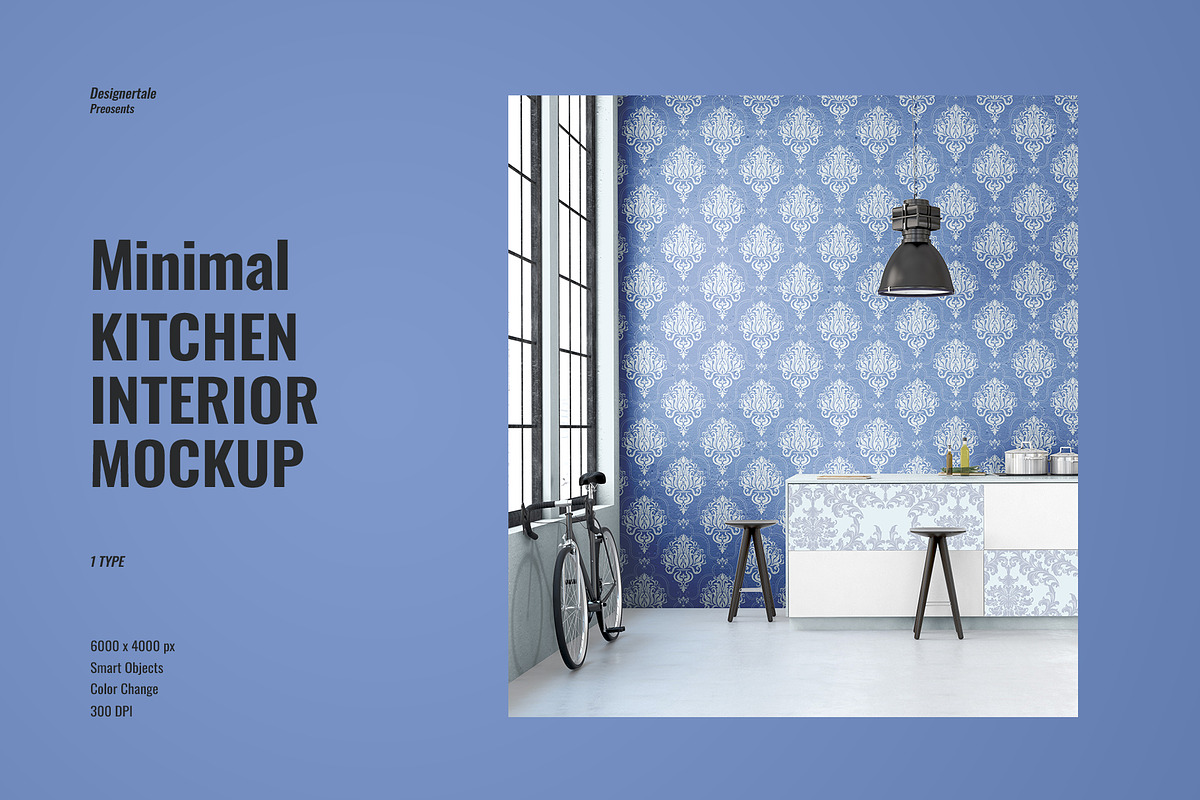 Minimal Kitchen Interior Mockup, a Household Mockup by Designertale (Photo 1 of 6)