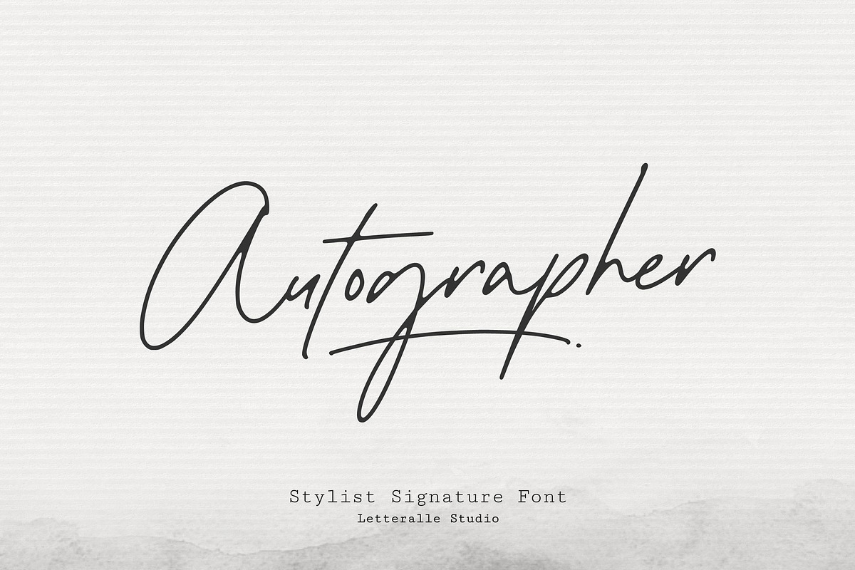 Autographer Handwritten Font, a Script Font by Letteralle Studios (Photo 1 of 7)
