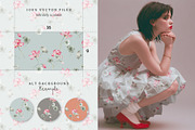 Elegant floral seamless pattern set, a Pattern Graphic by Momosama Studio (Thumbnail 2 of 5)