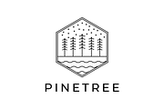 winter and pine tree outline logo, an Icon by Rizkaarishandy_shop (Thumbnail 1 of 2)