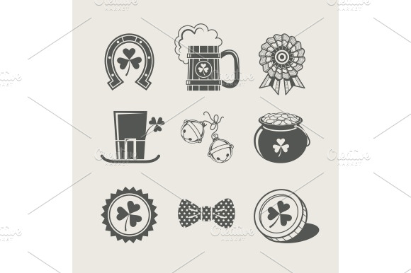 Patricks Day Set Of Icons