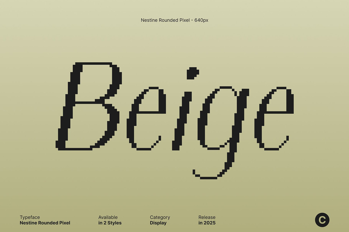 Nestine Rounded Pixel, a Sans Serif Font by Craft Supply Co. (Photo 7 of 8)