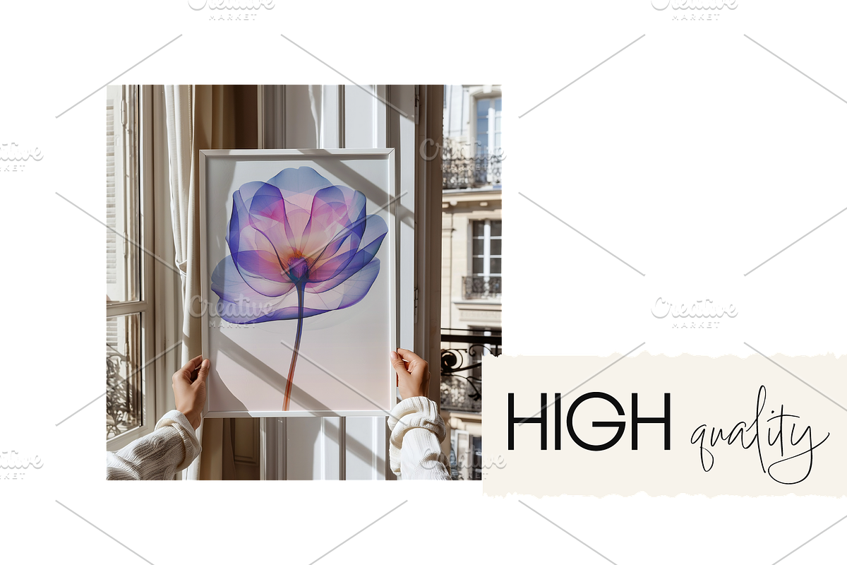 PARISIAN WINDOW Frame With Person, a Household Mockup by MOAROShop (Photo 2 of 6)