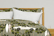 Tropical surf people vintage cars, a Pattern Graphic by Cotton Melon pattern Shop (Thumbnail 2 of 5)