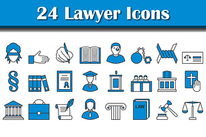 Lawyer Icon Set