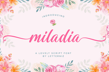 Miladia lovely script font