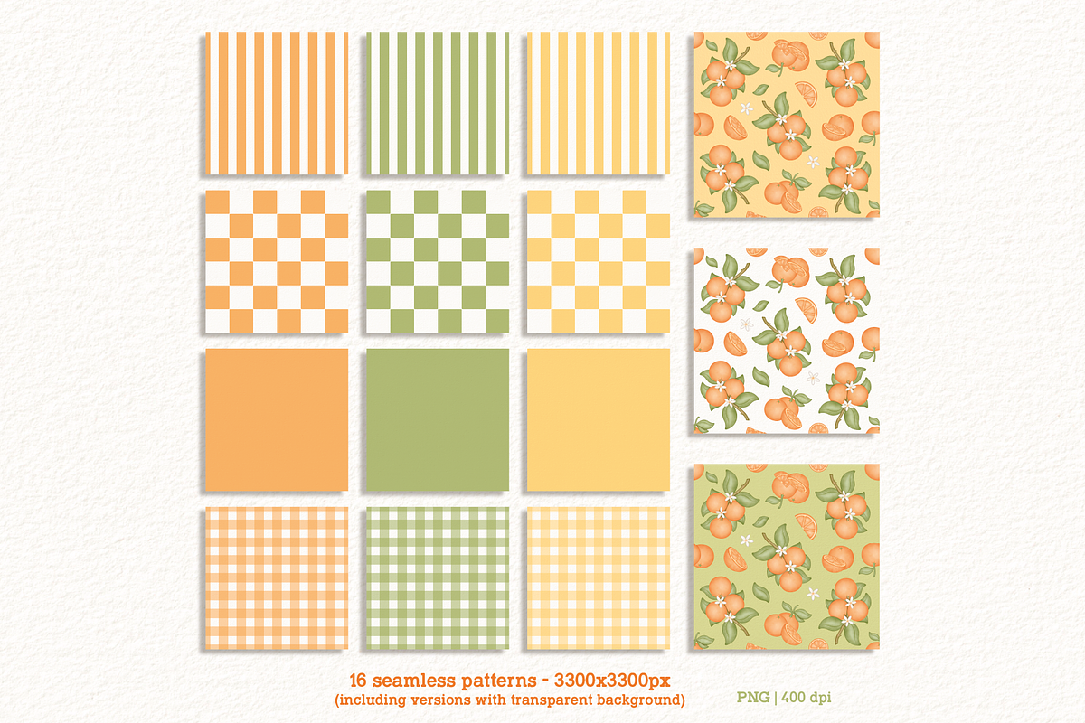 Sweet Orange - Cliparts Set, an Illustration by Estudio Daiane Barbosa (Photo 7 of 8)
