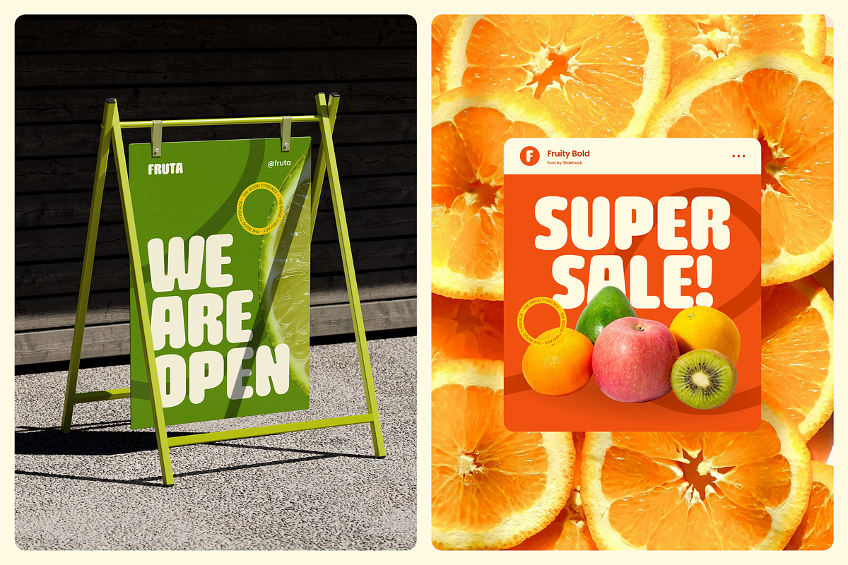 Fruity Bold - Bold Display Font, a Font by Studio Moara (Photo 6 of 8)