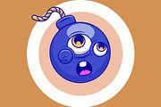 Cute Bomb Mascot With Eye And Mouth, an Object Illustration by Artstorystudio (Thumbnail 3 of 3)