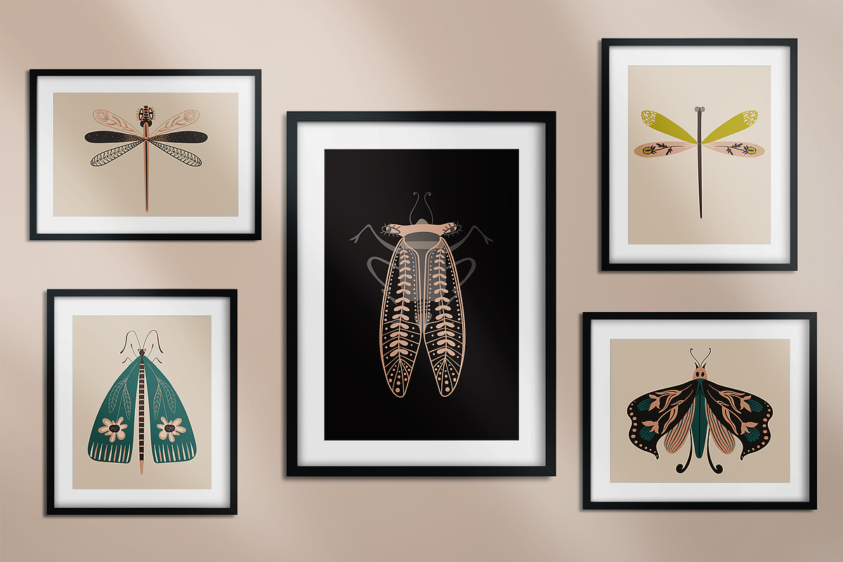 Folk Art Insects., an Animal Illustration by Annakniaz (Photo 9 of 15)