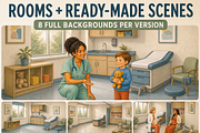 Pediatric Maternity Care Clipart, an Object Graphic by KamimiArt (Thumbnail 4 of 6)