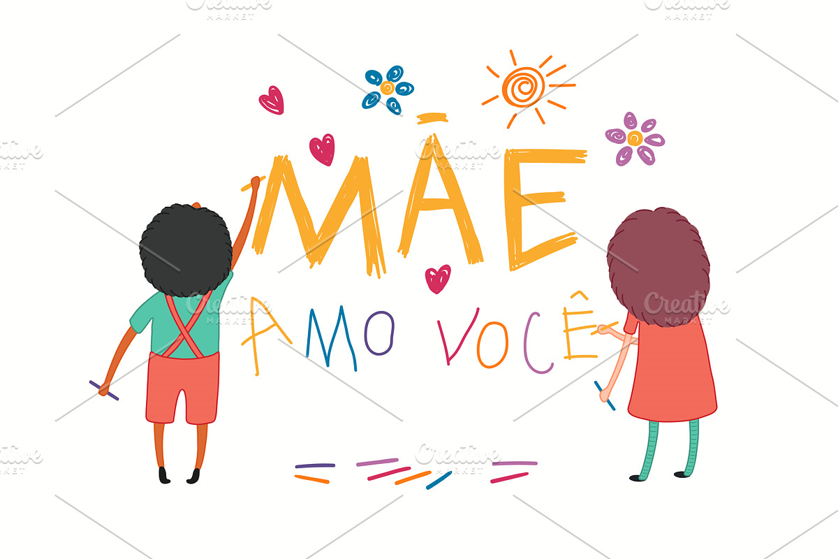 Mothers Day card with kids drawing, a Person Illustration by sceptical cactus