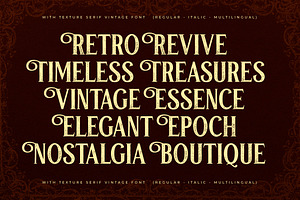 The Boqke Texture Serif Vintage Font