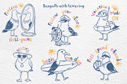 Whimsical Seagulls Line Art, an Object Graphic by Watercolor dreams (Thumbnail 2 of 3)