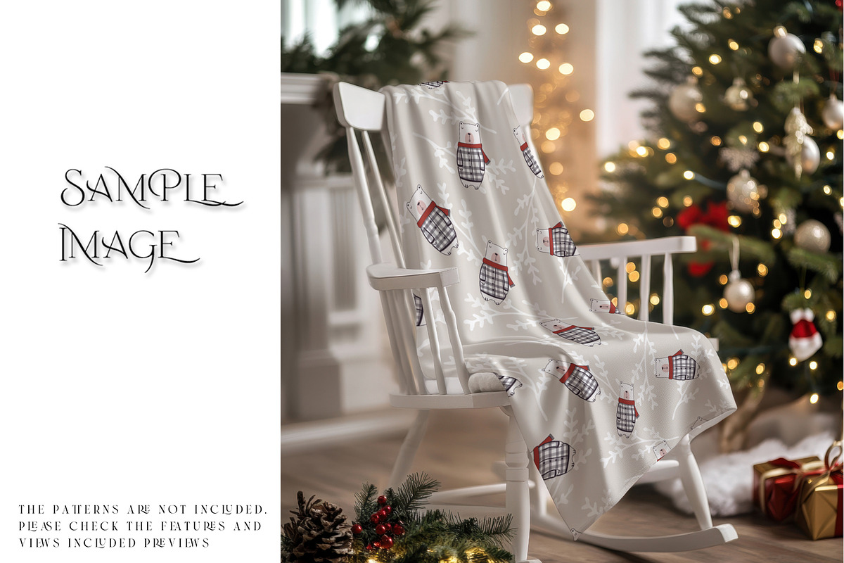 Christmas Fleece Blanket Mockups, a Product Mockup by mock-ups (Photo 6 of 11)