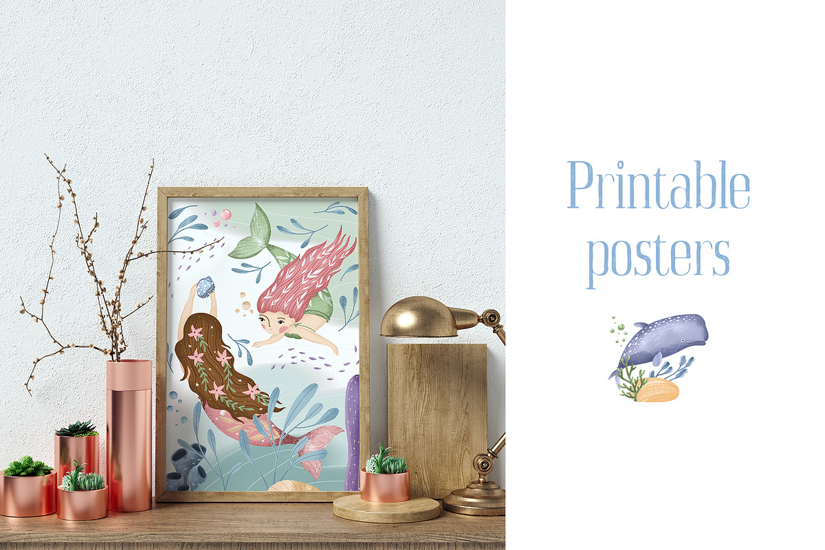 Ocean clipart & digital paper, a Decorative Illustration by Yelloo Fish (Photo 16 of 19)