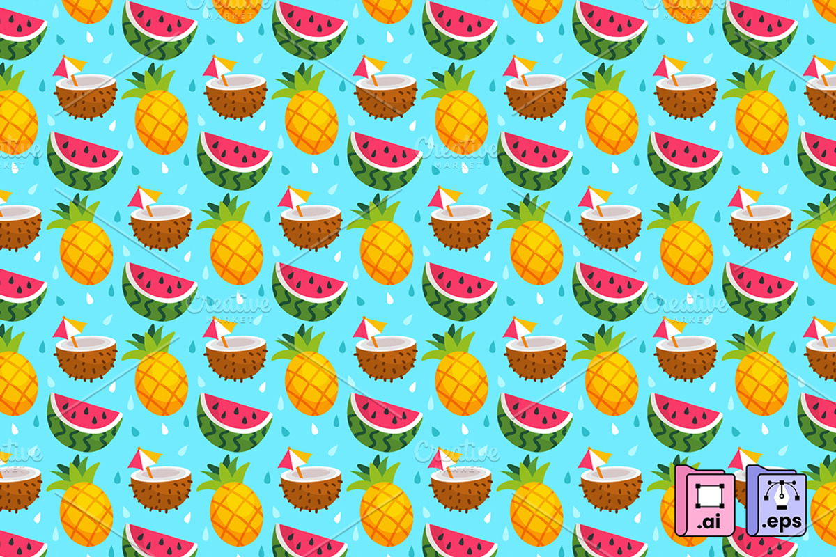 Fruit Pattern, a Pattern Graphic by MISS CHATZ (Photo 2 of 3)