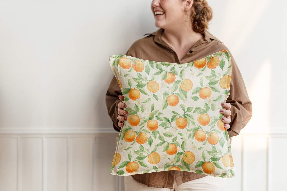 WATERCOLOR ORANGE Seamless Pattern, a Pattern Graphic by AYAKA Studio Co. (Photo 8 of 8)