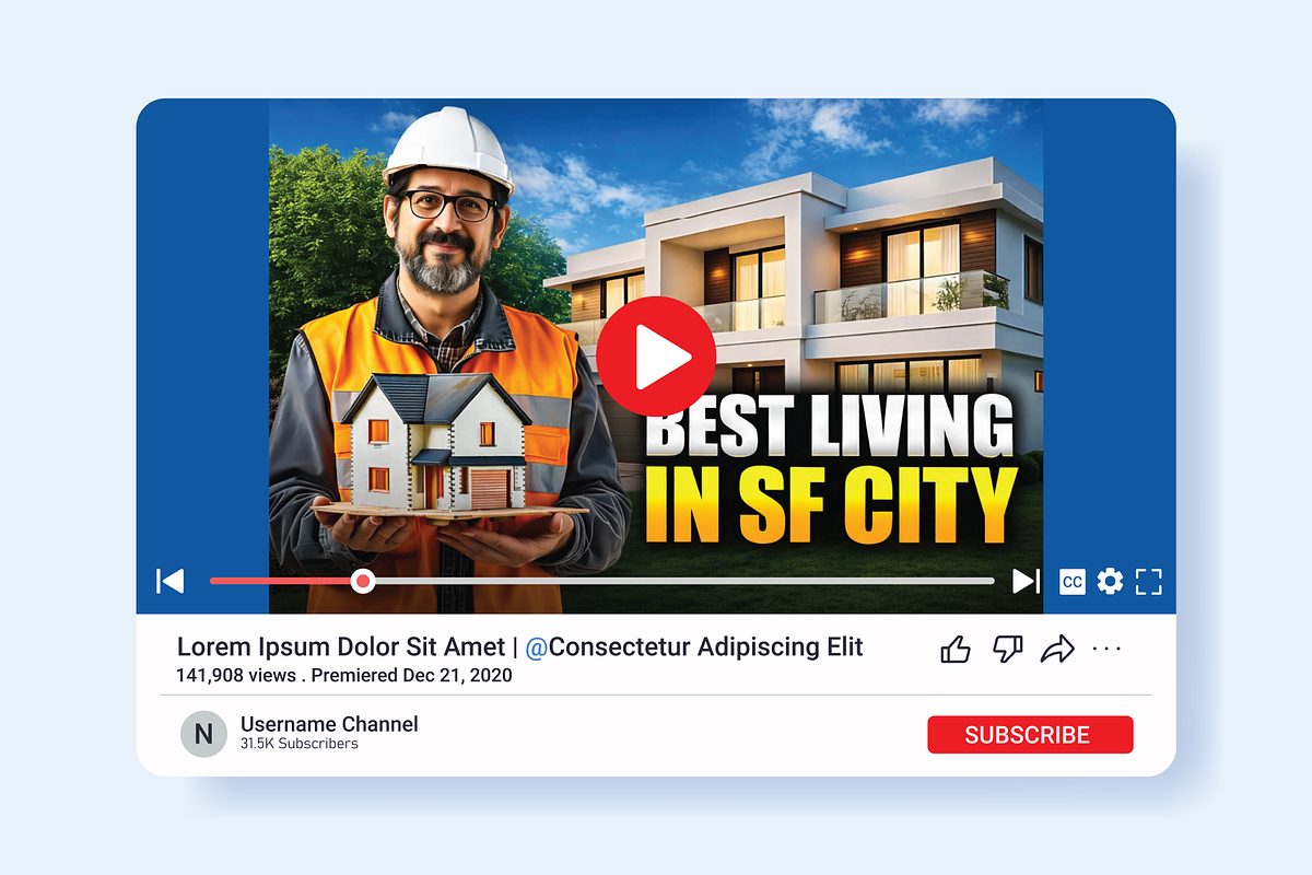 Real estate youtube thumbnail design, a Social Media Template by Workhu (Photo 1 of 2)