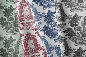 Vintage Countryside Toile Pattern