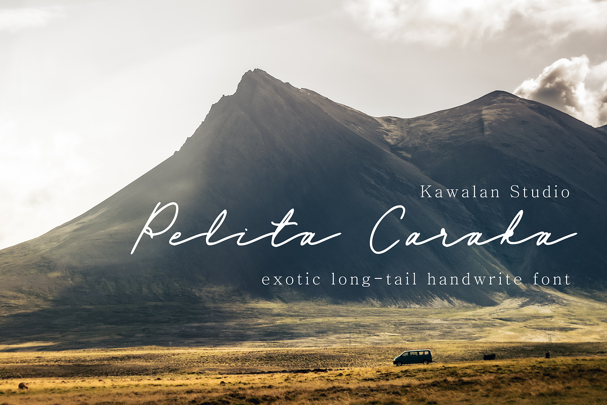 Pelita Caraka, a Script Font by Kawalan Studio (Photo 1 of 8)