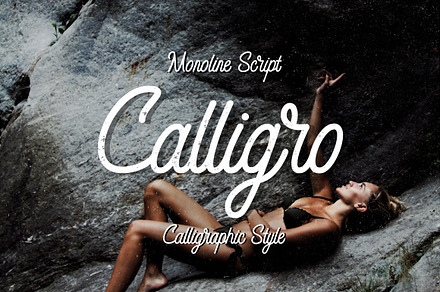 Calligo Monoline Font, a Script Font by n.A Studio