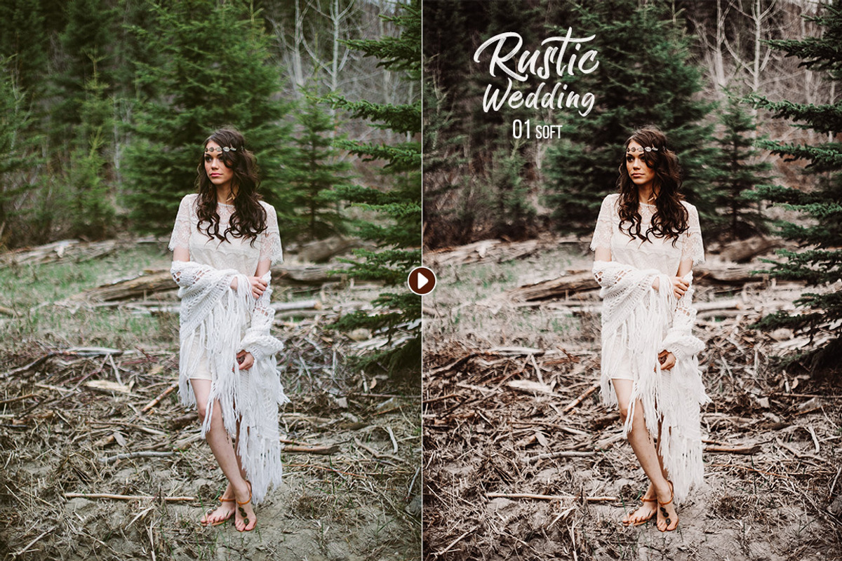 50 Rustic Wedding Presets, an Action Add-On by Presetrain Co. (Photo 11 of 12)