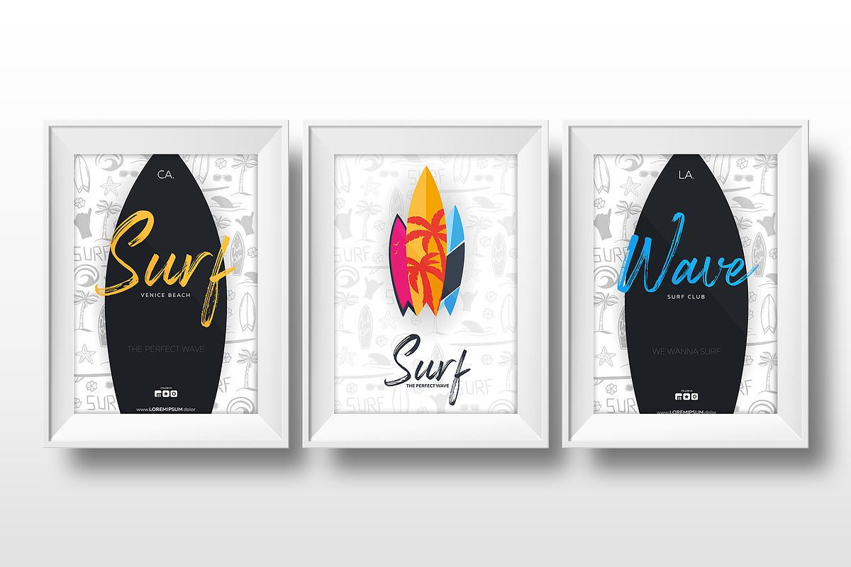 Surfing Posters, a Flyer Template by Leo Edition (Photo 3 of 9)