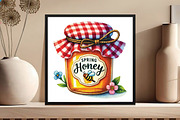 Spring Honey Jar Sublimation Clipart, an Illustration by DreamCafeArt (Thumbnail 5 of 5)