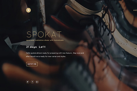 Spokat Coming soon PSD Template