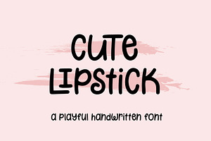 Cute Lipstick Playful Font