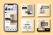 Modern Furniture Social Media Set, a Social Media Template by MightyDesign (Thumbnail 2 of 8)