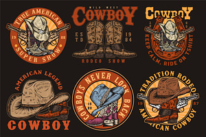 Cowboy Vintage Handdrawn Logo Design