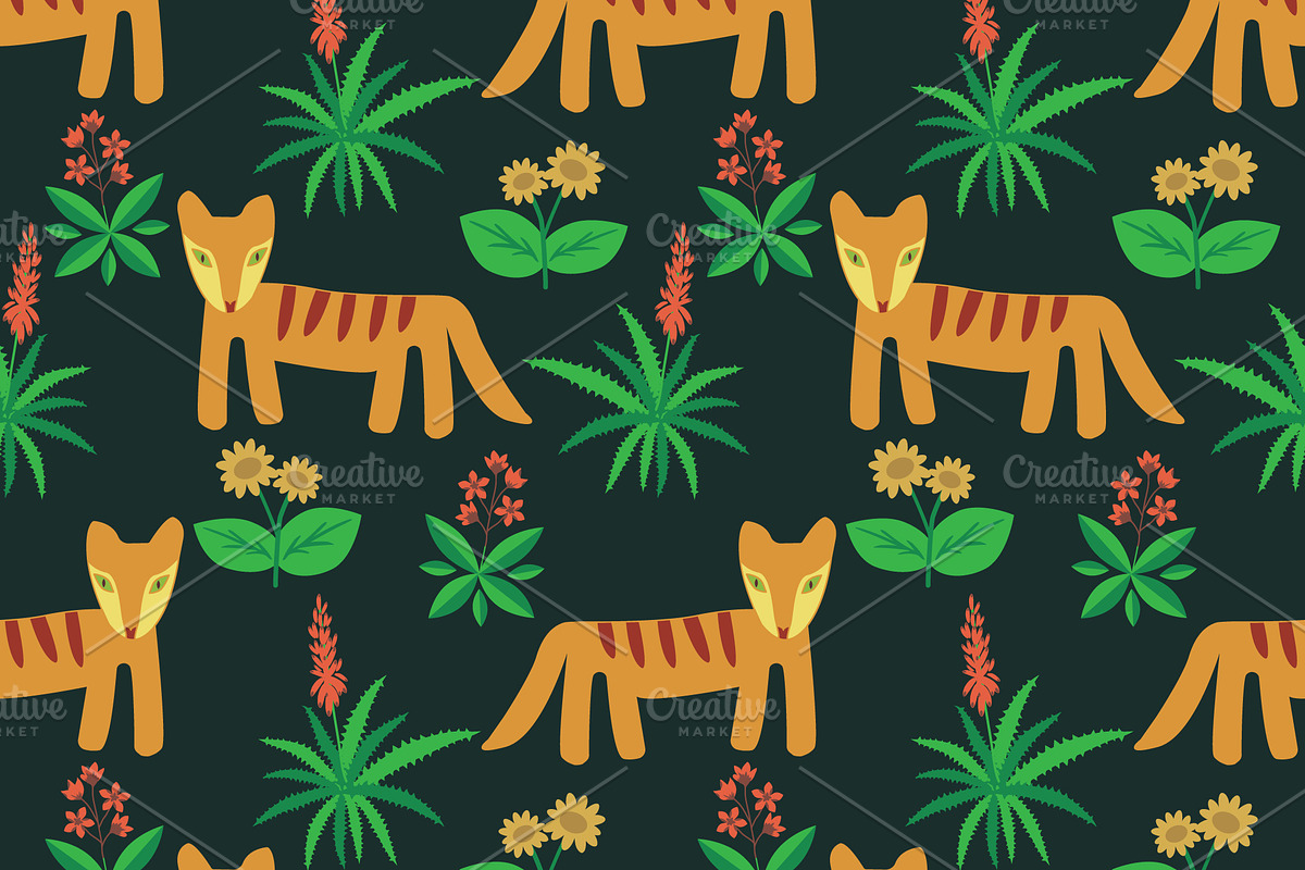 Animals pattern, a Pattern Graphic by elyomys